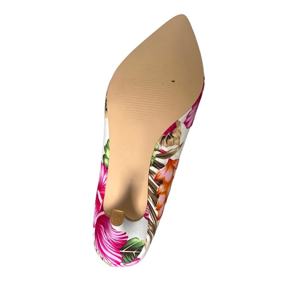 ANGEL STEPS | Splendid Tropical Floral Print Canvas Mules - Picture 6 of 6